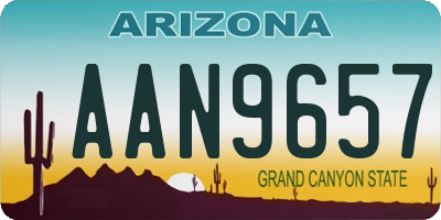 AZ license plate AAN9657