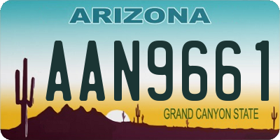 AZ license plate AAN9661