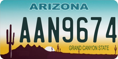 AZ license plate AAN9674