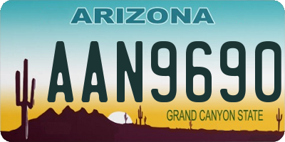 AZ license plate AAN9690