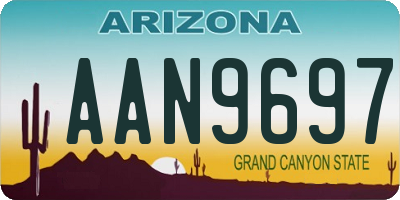 AZ license plate AAN9697