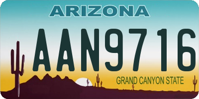 AZ license plate AAN9716
