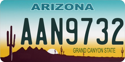 AZ license plate AAN9732