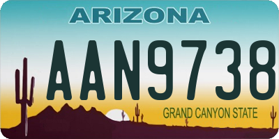 AZ license plate AAN9738