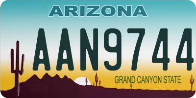AZ license plate AAN9744