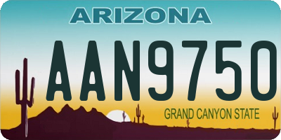 AZ license plate AAN9750