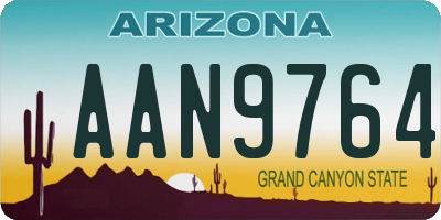 AZ license plate AAN9764