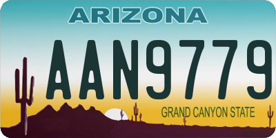 AZ license plate AAN9779