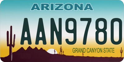 AZ license plate AAN9780