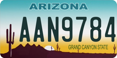 AZ license plate AAN9784