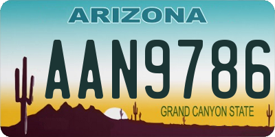 AZ license plate AAN9786