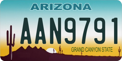 AZ license plate AAN9791