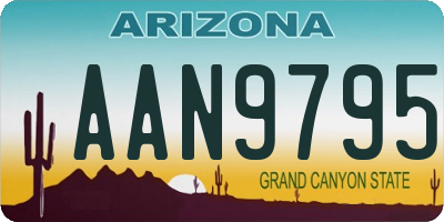 AZ license plate AAN9795