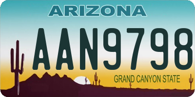 AZ license plate AAN9798