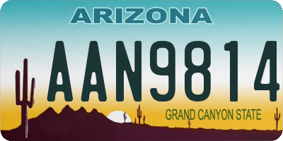 AZ license plate AAN9814