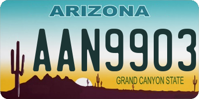 AZ license plate AAN9903