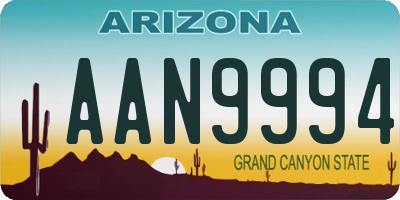AZ license plate AAN9994