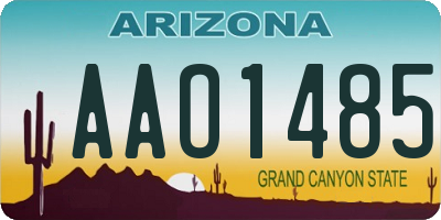 AZ license plate AAO1485