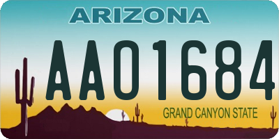 AZ license plate AAO1684