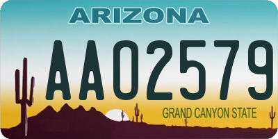 AZ license plate AAO2579