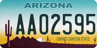 AZ license plate AAO2595