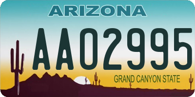 AZ license plate AAO2995