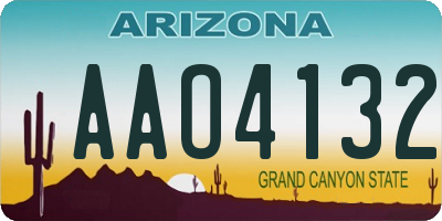 AZ license plate AAO4132