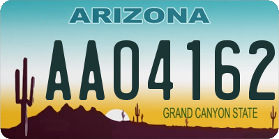 AZ license plate AAO4162
