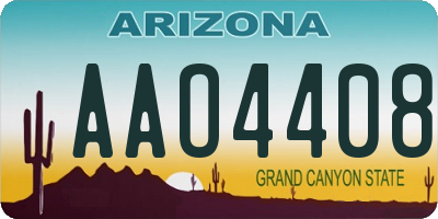 AZ license plate AAO4408