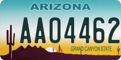 AZ license plate AAO4462
