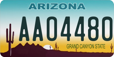 AZ license plate AAO4480