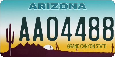 AZ license plate AAO4488