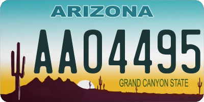 AZ license plate AAO4495