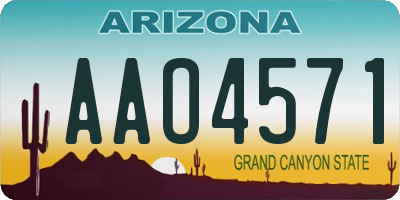 AZ license plate AAO4571
