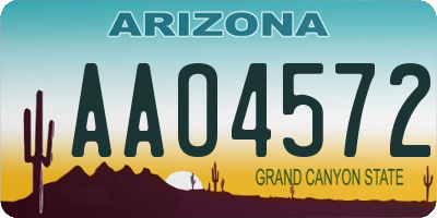 AZ license plate AAO4572