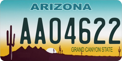 AZ license plate AAO4622