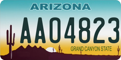 AZ license plate AAO4823