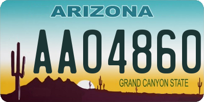 AZ license plate AAO4860