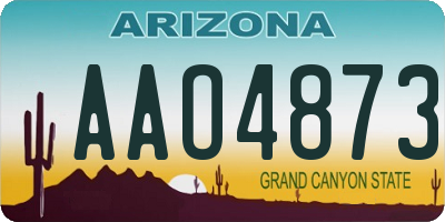 AZ license plate AAO4873
