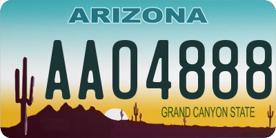 AZ license plate AAO4888