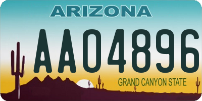 AZ license plate AAO4896