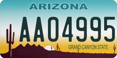 AZ license plate AAO4995