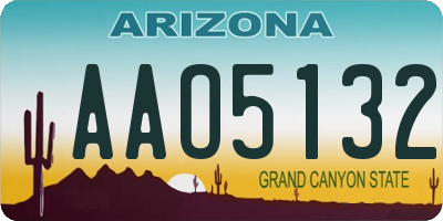 AZ license plate AAO5132
