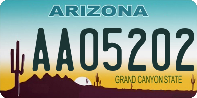 AZ license plate AAO5202