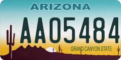 AZ license plate AAO5484