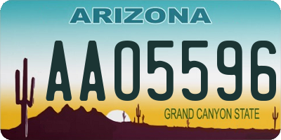 AZ license plate AAO5596