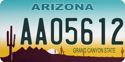 AZ license plate AAO5612