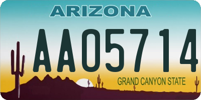 AZ license plate AAO5714
