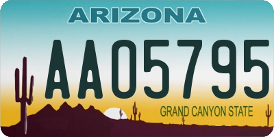 AZ license plate AAO5795