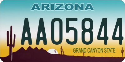 AZ license plate AAO5844